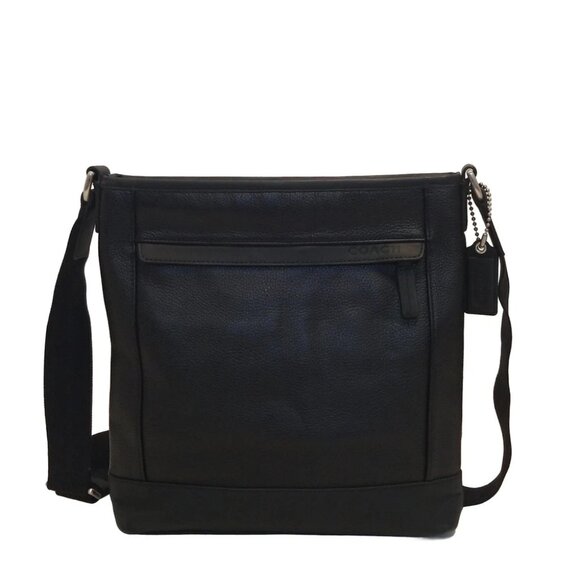 Auth COACH - F70920 Black Leather Shoulder Bag - Picture 1 of 8